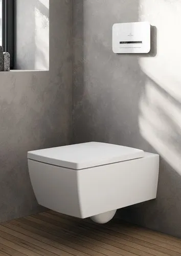 Bild von VILLEROY BOCH Memento 2.0 Tiefspül-WC spülrandlos, wandhängend, Stone White CeramicPlus #4633R0RW
