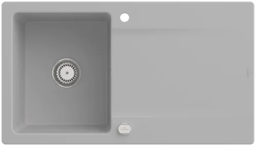 Bild von VILLEROY BOCH Siluet 50 Einbauspüle, inklusive Ablaufgarnitur mit Excenterbetätigung, aus TitanCeram, 900 x 510 mm, Steam CeramicPlus #333502SM