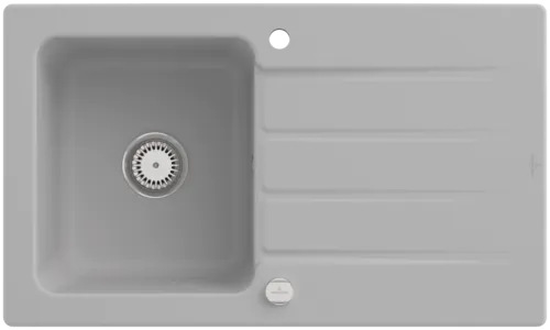 Bild von VILLEROY BOCH Architectura 50 Einbauspüle, inklusive Ablaufgarnitur mit Excenterbetätigung, aus Keramik, 860 x 510 mm, Steam CeramicPlus #335002SM