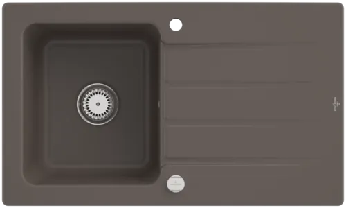 Bild von VILLEROY BOCH Architectura 50 Einbauspüle, inklusive Ablaufgarnitur mit Excenterbetätigung, aus Keramik, 860 x 510 mm, Timber CeramicPlus #335002TR
