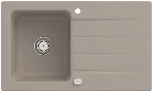 Bild von VILLEROY BOCH Architectura 50 Einbauspüle, inklusive Ablaufgarnitur mit Excenterbetätigung, aus Keramik, 860 x 510 mm, Almond CeramicPlus #335002AM