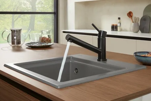 Obrázek VILLEROY BOCH Como Shower Kitchen tap, of Stainless steel, Anthracite #92520005