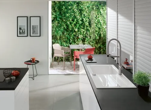 Bild von VILLEROY BOCH Architectura 60 Einbauspüle, inklusive Ablaufgarnitur mit Excenterbetätigung, aus Keramik, 1000 x 510 mm, Ivory CeramicPlus #336002FU
