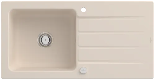 Bild von VILLEROY BOCH Architectura 60 Einbauspüle, inklusive Ablaufgarnitur mit Excenterbetätigung, aus Keramik, 1000 x 510 mm, Ivory CeramicPlus #336002FU