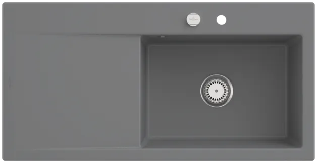 Bild von VILLEROY BOCH Subway Style 60 Einbauspüle, inklusive Ablaufgarnitur mit Excenterbetätigung, aus Keramik, 1000 x 510 mm, Stone CeramicPlus #336102SL