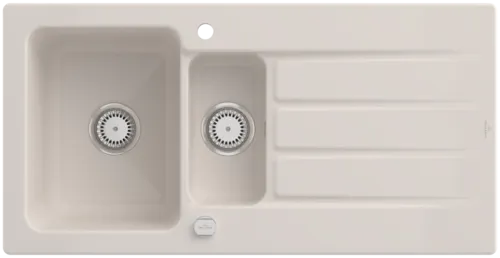 Bild von VILLEROY BOCH Architectura 60 XR Einbauspüle, inklusive Ablaufgarnitur mit Excenterbetätigung, aus Keramik, 1000 x 510 mm, Crema CeramicPlus #336502KR