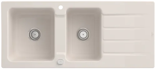Bild von VILLEROY BOCH Architectura 80 Einbauspüle, inklusive Ablaufgarnitur mit Excenterbetätigung, aus Keramik, 1160 x 510 mm, Crema CeramicPlus #338002KR