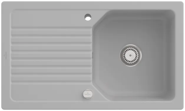 Bild von VILLEROY BOCH Linara 50 Einbauspüle, inklusive Ablaufgarnitur mit Excenterbetätigung, aus TitanCeram, 860 x 510 mm, Steam CeramicPlus #338502SM