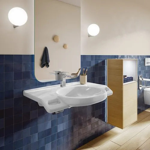 Bild von VILLEROY BOCH ViCare Waschbecken ViCare, 810 x 560 x 185 mm, Weiß Alpin CeramicPlus, ohne Überlauf #412081R1