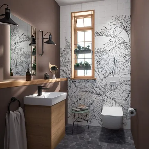 Bild von VILLEROY BOCH Collaro Handwaschbecken, 500 x 400 x 150 mm, Weiß Alpin CeramicPlus, mit Überlauf #433450R1