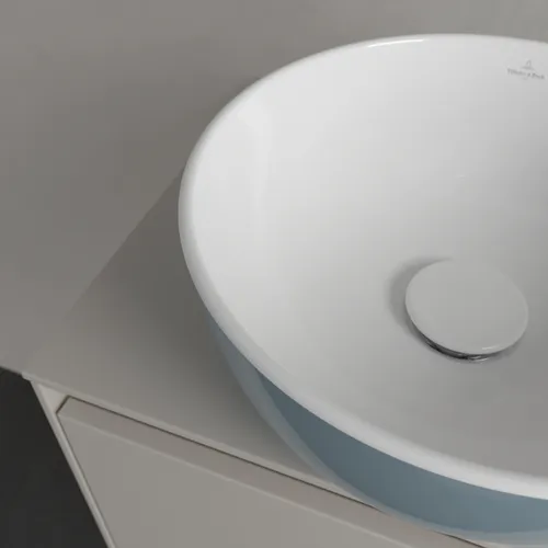 Picture of VILLEROY BOCH Artis Surface-mounted washbasin, 325 x 325 x 135 mm, Frozen, without overflow #438932BCS6