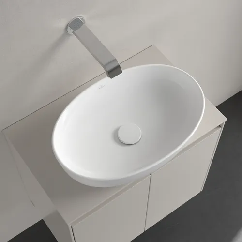 Bild von VILLEROY BOCH Artis Aufsatzwaschbecken, 480 x 325 x 135 mm, Stone White CeramicPlus, ohne Überlauf #438848RW