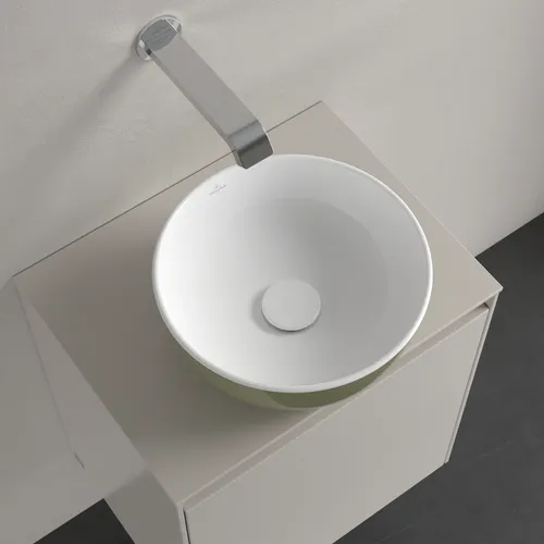 Bild von VILLEROY BOCH Artis Aufsatzwaschbecken, 325 x 325 x 135 mm, Sage Green, ohne Überlauf #438932BCS8