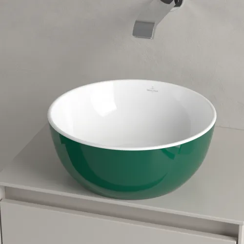 Bild von VILLEROY BOCH Artis Aufsatzwaschbecken, 325 x 325 x 135 mm, Forest, ohne Überlauf #438932BCS7