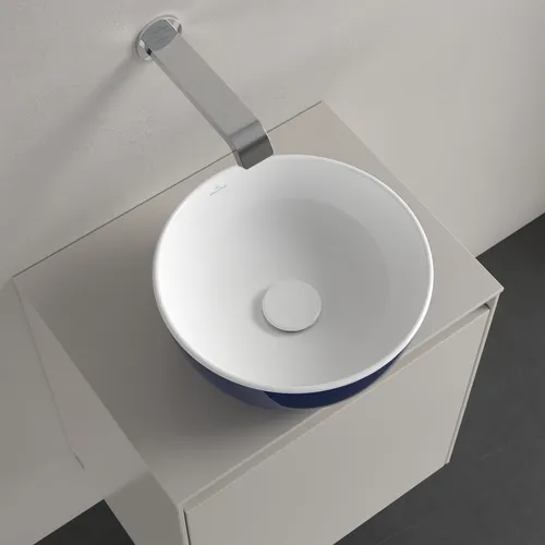 Bild von VILLEROY BOCH Artis Aufsatzwaschbecken, 325 x 325 x 135 mm, Deep Ocean, ohne Überlauf #438932BCS4
