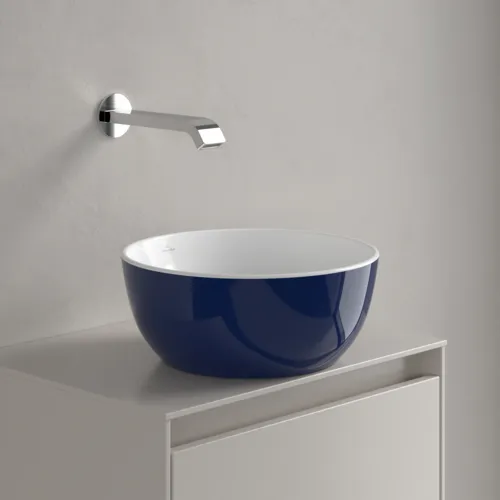 Bild von VILLEROY BOCH Artis Aufsatzwaschbecken, 325 x 325 x 135 mm, Deep Ocean, ohne Überlauf #438932BCS4