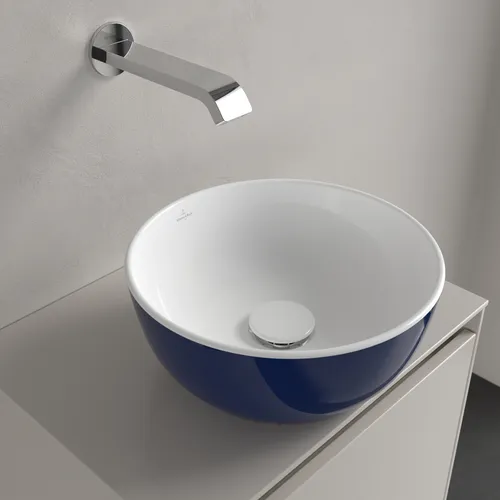 Bild von VILLEROY BOCH Artis Aufsatzwaschbecken, 325 x 325 x 135 mm, Deep Ocean, ohne Überlauf #438932BCS4