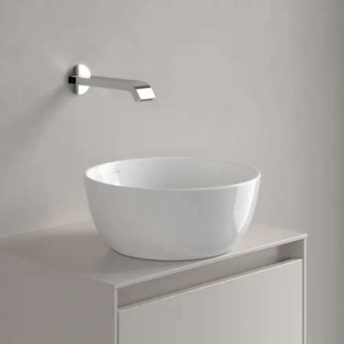 Bild von VILLEROY BOCH Artis Aufsatzwaschbecken, 325 x 325 x 135 mm, Weiß Alpin CeramicPlus, ohne Überlauf #438932R1