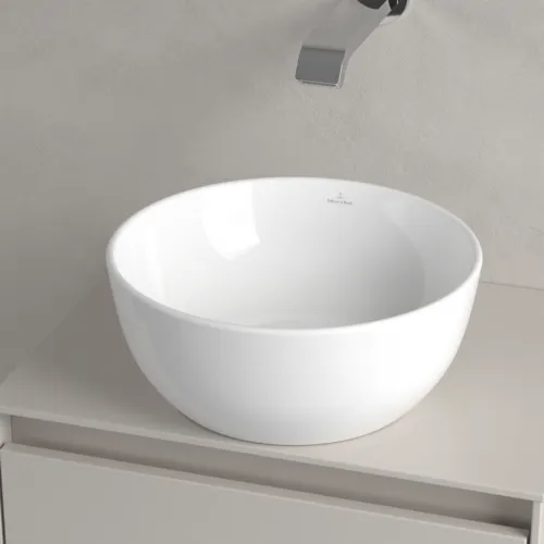 Bild von VILLEROY BOCH Artis Aufsatzwaschbecken, 325 x 325 x 135 mm, Weiß Alpin CeramicPlus, ohne Überlauf #438932R1