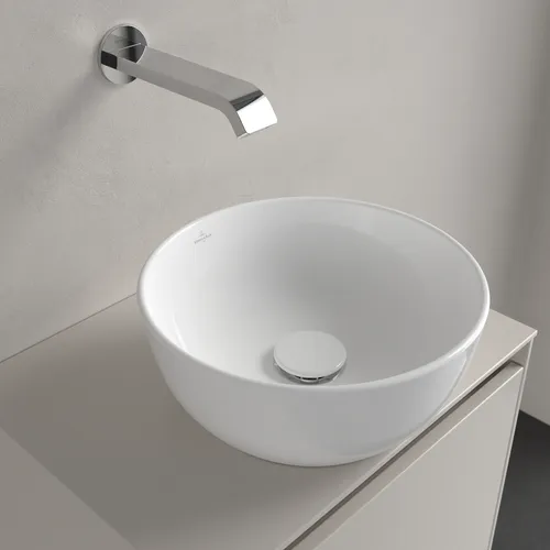 Bild von VILLEROY BOCH Artis Aufsatzwaschbecken, 325 x 325 x 135 mm, Weiß Alpin CeramicPlus, ohne Überlauf #438932R1
