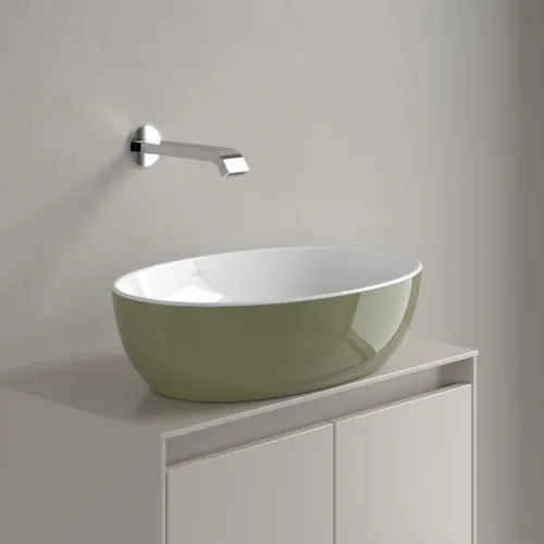 VILLEROY BOCH Artis Aufsatzwaschbecken, 480 x 325 x 135 mm, Sage Green, ohne Überlauf #438848BCS8, Bild 3