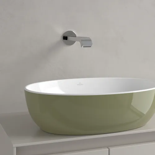 VILLEROY BOCH Artis Aufsatzwaschbecken, 480 x 325 x 135 mm, Sage Green, ohne Überlauf #438848BCS8, Bild 7