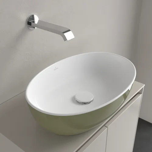 VILLEROY BOCH Artis Aufsatzwaschbecken, 480 x 325 x 135 mm, Sage Green, ohne Überlauf #438848BCS8, Bild 8