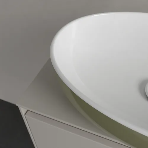 VILLEROY BOCH Artis Aufsatzwaschbecken, 480 x 325 x 135 mm, Sage Green, ohne Überlauf #438848BCS8, Bild 6