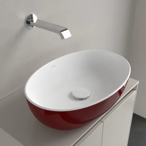 Bild von VILLEROY BOCH Artis Aufsatzwaschbecken, 480 x 325 x 135 mm, Bordeaux, ohne Überlauf #438848BCS9