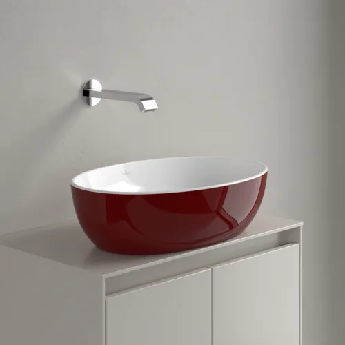 Bild von VILLEROY BOCH Artis Aufsatzwaschbecken, 480 x 325 x 135 mm, Bordeaux, ohne Überlauf #438848BCS9