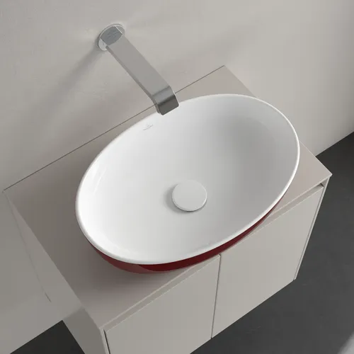 Bild von VILLEROY BOCH Artis Aufsatzwaschbecken, 480 x 325 x 135 mm, Bordeaux, ohne Überlauf #438848BCS9