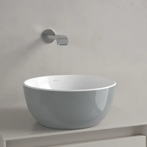 Obrázek VILLEROY BOCH Umyvadlo na desku Artis, 325 x 325 x 135 mm, francouzské lněné provedení, bez přepadu #438932BCT7