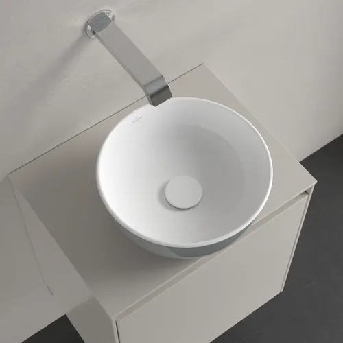 Obrázek VILLEROY BOCH Umyvadlo na desku Artis, 325 x 325 x 135 mm, francouzské lněné provedení, bez přepadu #438932BCT7