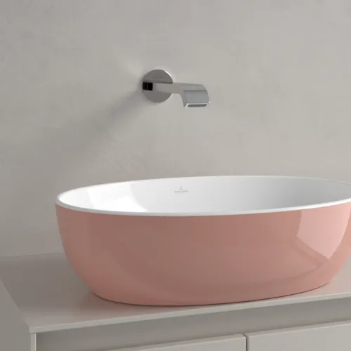 Bild von VILLEROY BOCH Artis Aufsatzwaschbecken, 480 x 325 x 135 mm, Powder, ohne Überlauf #438848BCT0