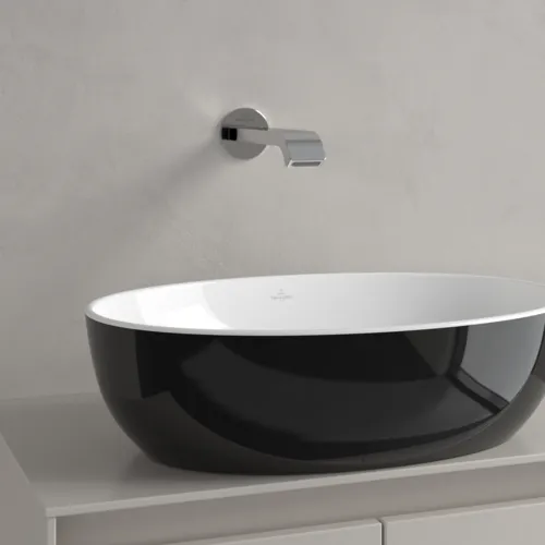 Bild von VILLEROY BOCH Artis Aufsatzwaschbecken, 480 x 325 x 135 mm, Coal Black, ohne Überlauf #438848BCT8