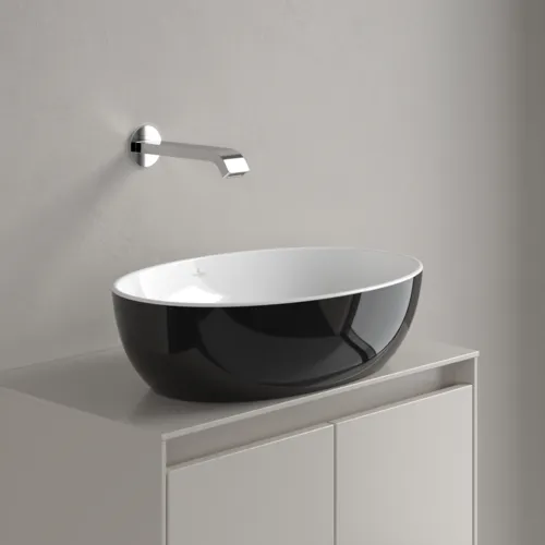 Bild von VILLEROY BOCH Artis Aufsatzwaschbecken, 480 x 325 x 135 mm, Coal Black, ohne Überlauf #438848BCT8