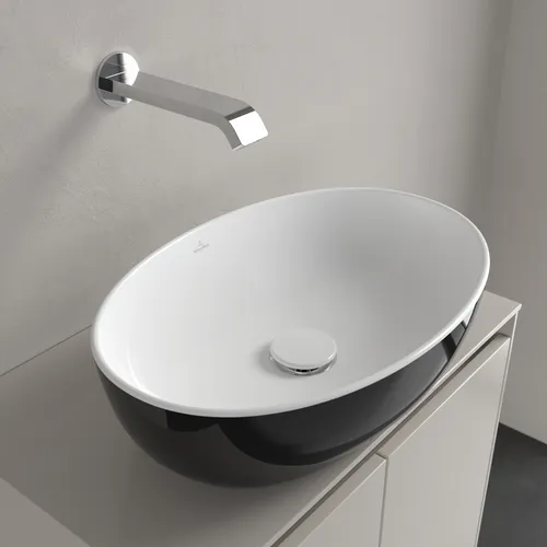 Bild von VILLEROY BOCH Artis Aufsatzwaschbecken, 480 x 325 x 135 mm, Coal Black, ohne Überlauf #438848BCT8