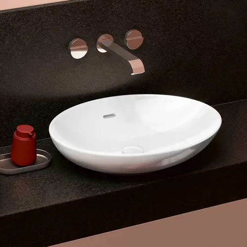 Bild von VILLEROY BOCH Loop & Friends Aufsatzwaschbecken, 560 x 380 x 120 mm, Weiß Alpin, mit Überlauf #4A470001