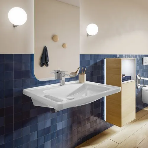 Bild von VILLEROY BOCH ViCare Waschbecken ViCare, 800 x 550 x 180 mm, Weiß Alpin, mit Überlauf #4A688001