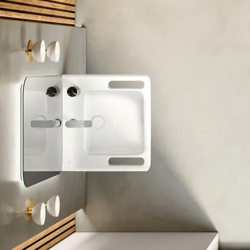 Bild von VILLEROY BOCH ViCare Waschbecken ViCare, 600 x 550 x 180 mm, Weiß Alpin, mit Überlauf #4A686001