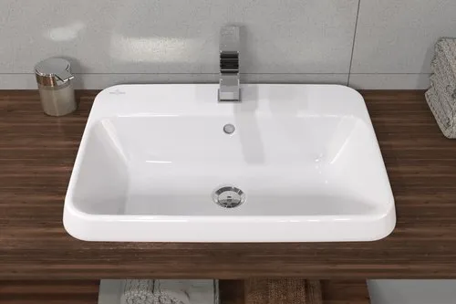 Bild von VILLEROY BOCH Architectura Einbauwaschbecken, 600 x 450 x 170 mm, Weiß Alpin, mit Überlauf, Unterseite nicht glasiert #5A676001