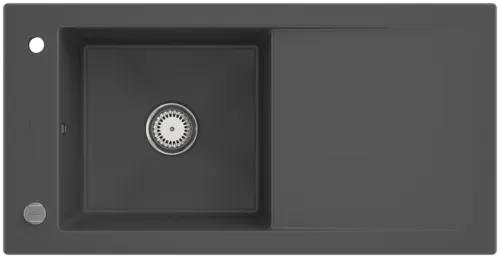 Bild von VILLEROY BOCH Timeline 60 Einbauspüle, inklusive Ablaufgarnitur mit Excenterbetätigung, aus Keramik, 1000 x 510 mm, Graphite CeramicPlus #679002I4