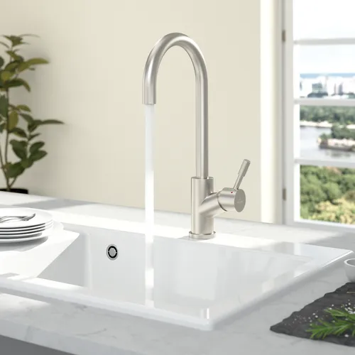 Obrázek VILLEROY BOCH Umbrella Kitchen tap, of Stainless steel, Solid stainless steel #925300LC
