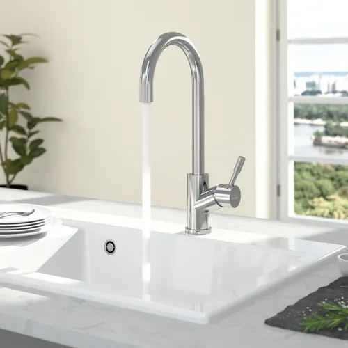 Obrázek VILLEROY BOCH Umbrella Kitchen tap, of Stainless steel, stainless steel massive polished #925300LE