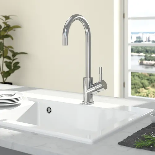 Obrázek VILLEROY BOCH Umbrella Kitchen tap, of Stainless steel, stainless steel massive polished #925300LE