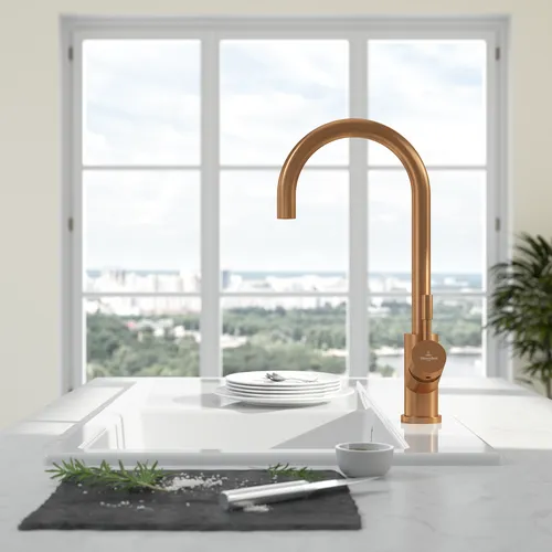 Obrázek VILLEROY BOCH Umbrella Kitchen tap, of Stainless steel, Bronze #92530004