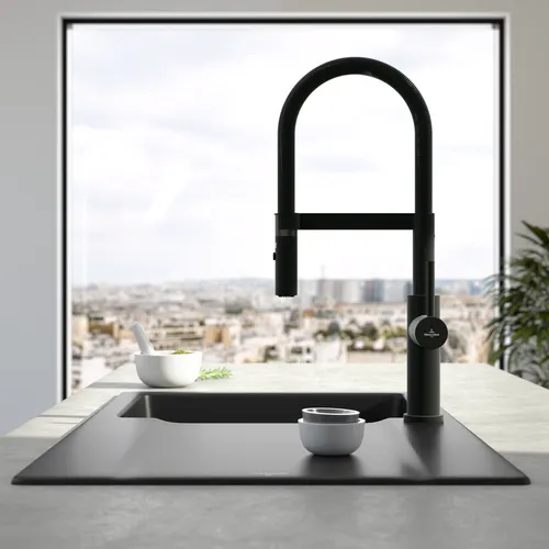 Obrázek VILLEROY BOCH Steel Expert 2.0 Kitchen tap, of Stainless steel, Matt Black #92800006