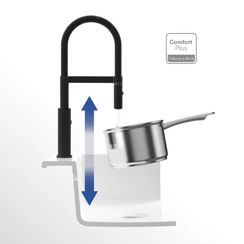 Obrázek VILLEROY BOCH Steel Expert 2.0 Kitchen tap, of Stainless steel, Matt Black #92800006