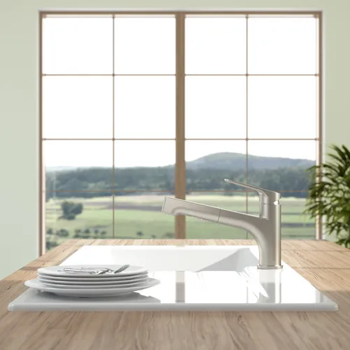 Bild von VILLEROY BOCH Junis Shower Küchenarmatur, aus Edelstahl, Edelstahl massiv #928100LC