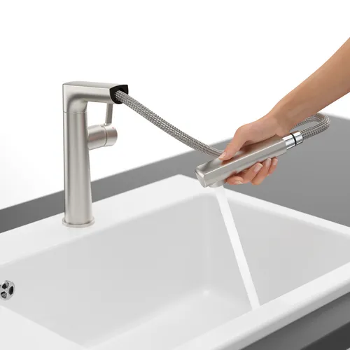 Obrázek VILLEROY BOCH Sorano Sky Shower Kitchen tap, of Stainless steel, Solid stainless steel #926900LC